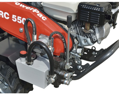 Vue détaillée d''une motobineuse PowerPac RC 550 avec système hydraulique
