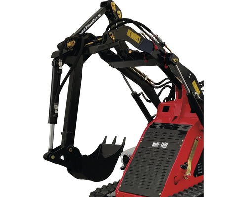 Excavatrice rapportée pour petit tracteur avec godet