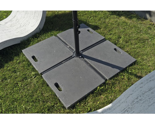 PIED PARASOL BETON 50KG AVEC ROUES