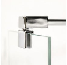 Paroi latérale pour porte de douche BREUER Europa Design 80 cm couleur du profilé chrome décor de vitre gris 0274005003003-thumb-2