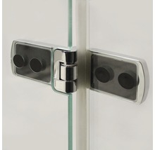 Porte de douche pour paroi latérale BREUER Avanta 80 cm couleur du profilé chrome décor de vitre satiné 2173005030003-thumb-3