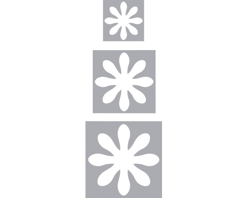 Schablone mit Blumenmuster in drei Größen