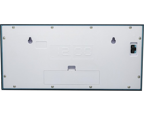 Rückseite einer Digitaluhr mit Aufhängevorrichtung