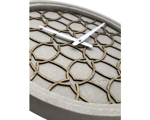 Horloge murale décorative avec motif géométrique et affichage de l''heure