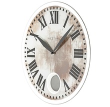 Horloge murale Romana verre blanc Ø 43 x 4,2 cm