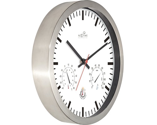 Horloge murale avec thermomètre et hygromètre intégrés