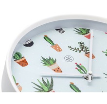 Horloge murale Cactus plastique blanc Ø 30 cm