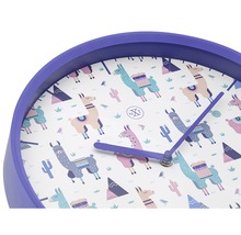 Wanduhr Alpalca Kunststoff blau Ø 30 cm