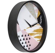 Horloge murale Grace plastique noir Ø 30 cm