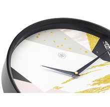 Horloge murale Grace plastique noir Ø 30 cm