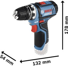 Perceuse-visseuse sans fil Bosch Professional GSR 12V-15 FC avec 2 batteries (2,0 Ah), 4 embouts et L-BOXX