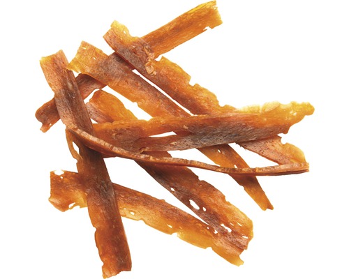 Snacks pour chiens à base de lamelles de cuir chevelu de bœuf