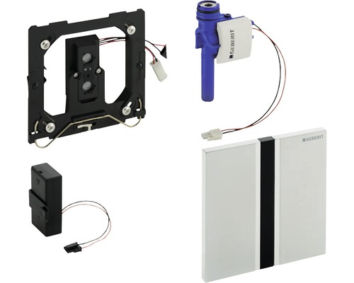 Geberit Urinalsteuerung mit Infrarotsensor, Betätigungsplatte und Montageelement