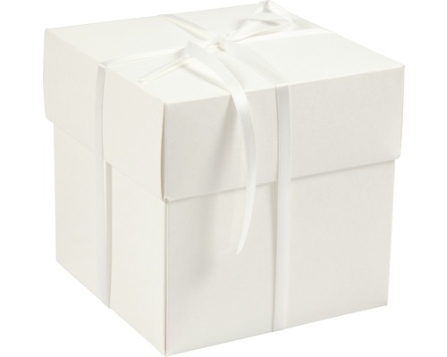 Boîte cadeau carrée avec ruban