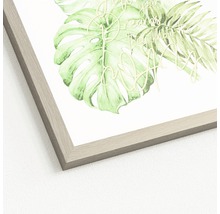 Gerahmtes Bild mit botanischem Aquarellmotiv und Schriftzug