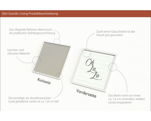 Vorder- und Rückseite eines Bilderrahmens