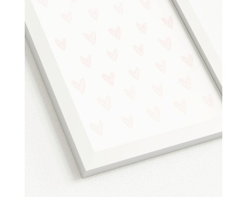 Image encadrée avec des motifs de cœur