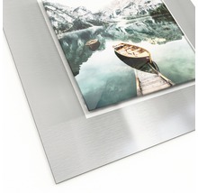 Image murale avec motif de lac de montagne sur plaque alu Dibond