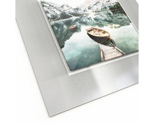 Image murale avec motif de lac de montagne sur plaque alu Dibond