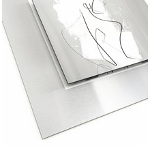 Image métallique avec représentation abstraite