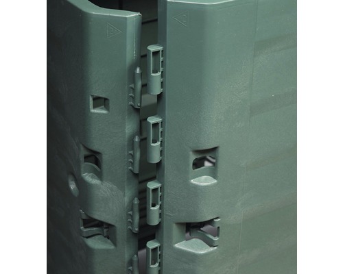 Detailansicht eines Komposters aus Kunststoff