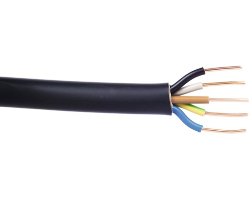 Elektrokabel mit fünfadriger Litze