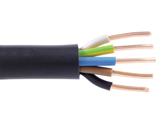 Câble électrique à cinq conducteurs
