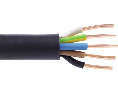 Mehradriges Elektrokabel mit freiliegenden Kupferleitern