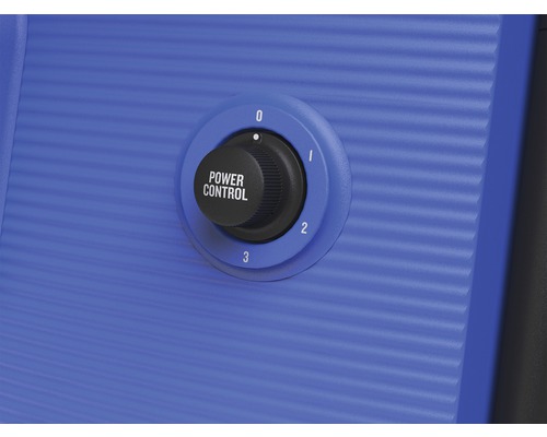 Vue détaillée d''un bouton rotatif pour le contrôle de la puissance