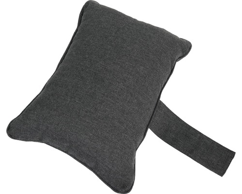 Oreiller de nuque gris foncé avec bande de fixation
