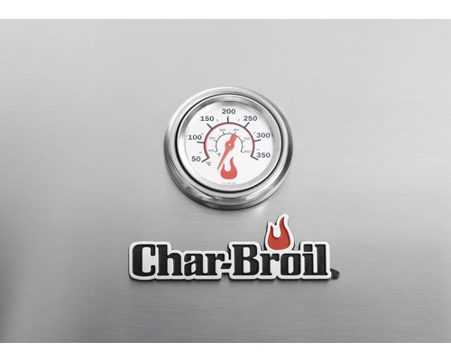 Logo Char-Broil et thermomètre de barbecue