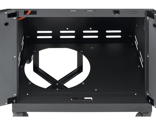 Meuble bas pour barbecue avec espace de rangement et roulettes