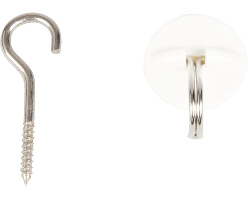 Crochet à visser et crochet adhésif pour la fixation d''objets