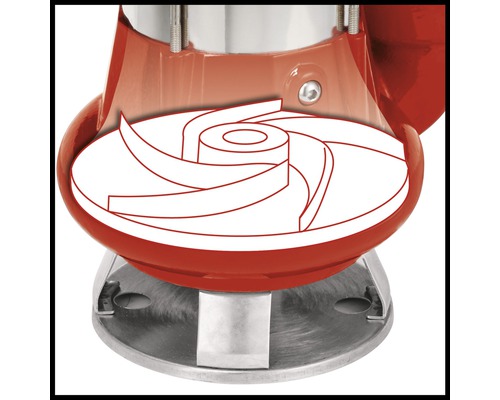 Detailaufnahme einer Pumpe mit freigelegtem Laufrad