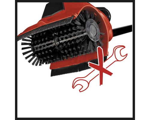 Kehrmaschine mit Symbol für wartungsfrei