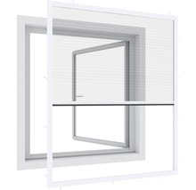 Moustiquaire Windhager EXPERT plissé pour fenêtre sans perçage blanc 100x120 cm
