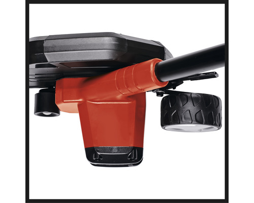 Vue détaillée d'un coupe-bordures avec guide-roue