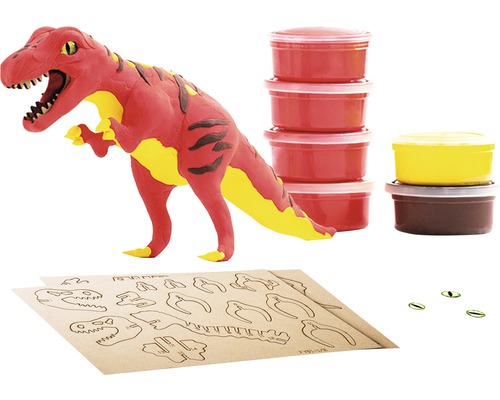 Knete Dinosaurier Set mit Formen und Augen