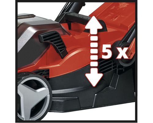 Rasenmäher mit fünffacher Höhenverstellung