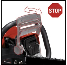 Tronçonneuse avec illustration du système de sécurité Quick-Stop