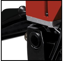 Vue détaillée d''une fendeuse à bois avec des composants métalliques