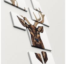 Leinwandbild Hirsch 7er-Set 110x88 cm