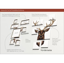Leinwandbild Hirsch 7er-Set 110x88 cm