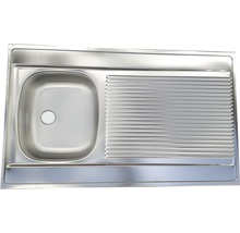 Flex Well Spülenschrank inkl Spüle Vintea BxTxH 100 x 60 x 85 cm magnolienweiss matt zerlegt 00012095