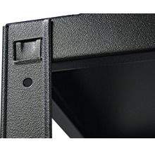 Steck-Grundregal Schulte schwarz strukturiert 1800x1000x350 mm 4 Böden Tragkraft 260 kg-thumb-5