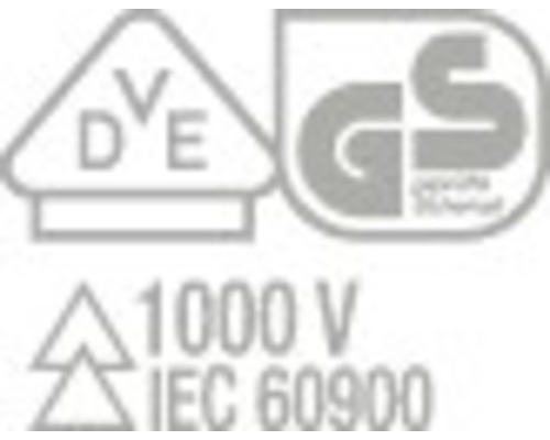 VDE Zeichen, GS Zeichen, Geprüfte Sicherheit, 1000 V, IEC 60900