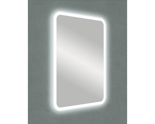 Miroir rectangulaire avec éclairage LED pour la salle de bains