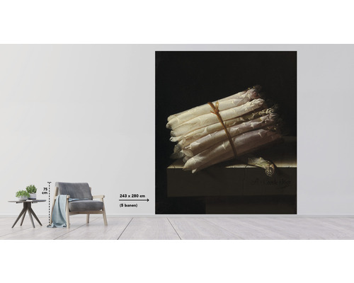 Wandbild mit Spargelmotiv, Größe 243 x 280 cm
