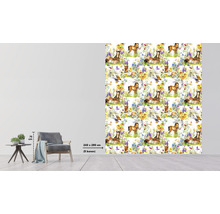 Fototapete mit Pferdemotiv im Wohnraum, Abmessungen 243 x 280 cm