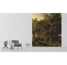 Wandbild mit einer Szene aus einem Wald, Größe 243 mal 280 Zentimeter